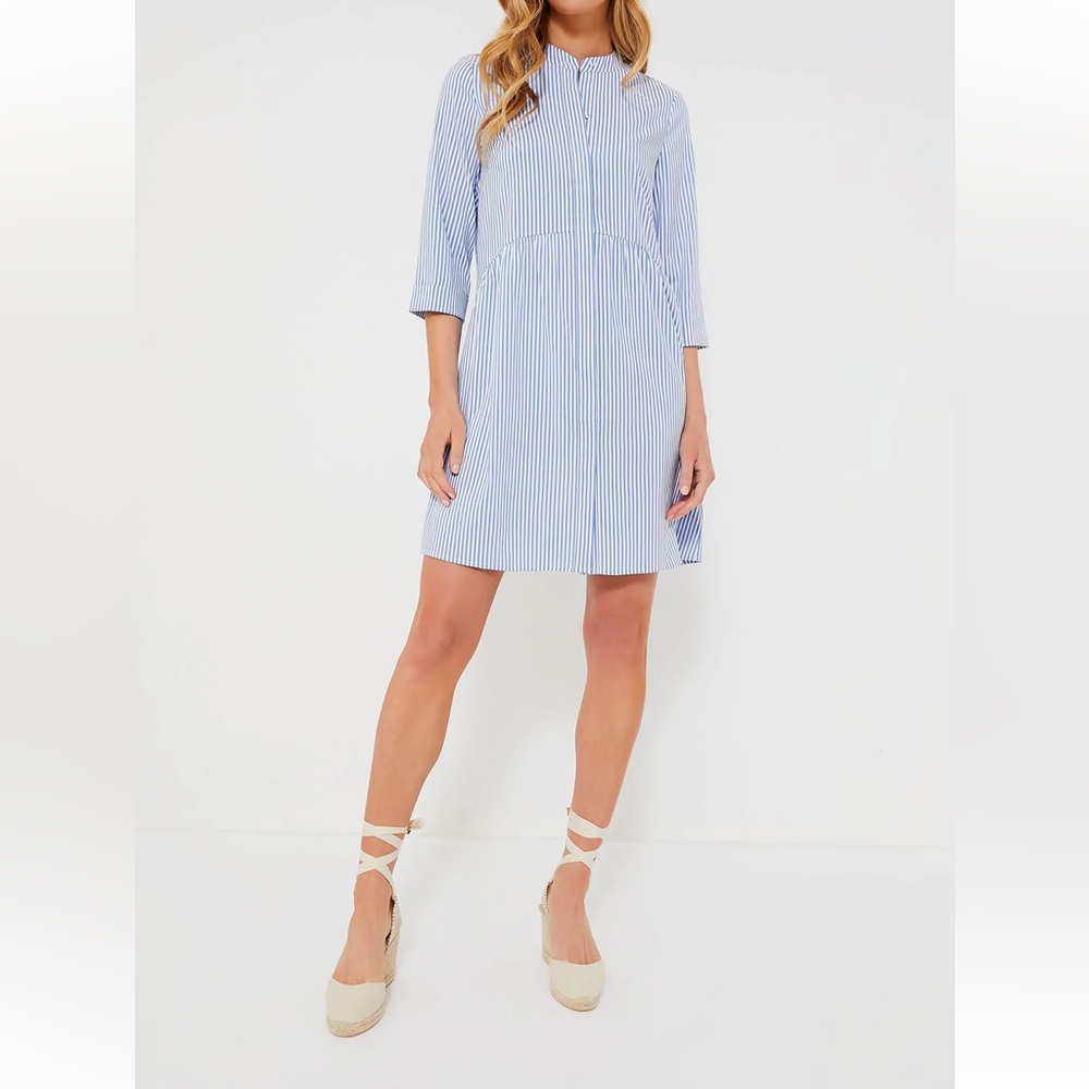 TUCKERNUCK Blue Stripe Royal Shirt Dress Various Sizes NEW - Picture 7 of 13